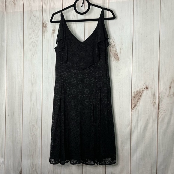 D20 9 West Black Lace Size 14 Dress - Picture 1 of 10